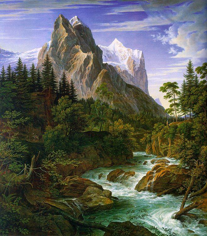 Joseph Anton Koch The Wetterhorn with the Reichenbachtal oil painting picture
